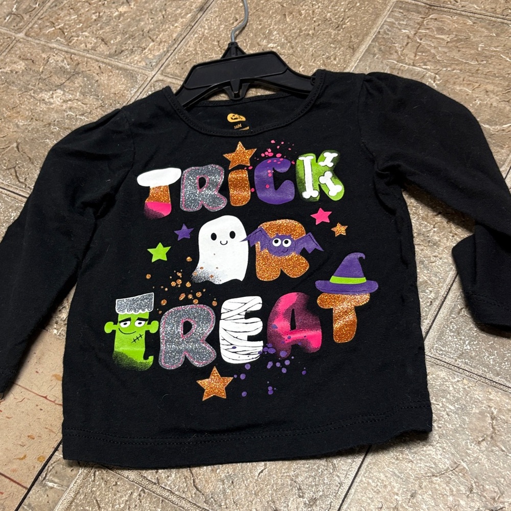 Kids Halloween Long Sleeve Tee - Black